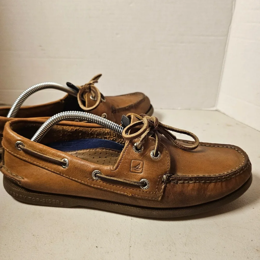 Sperry Top-Sider Mens 8.5M Authentic Original Leather Boat Shoes Tan 0197640